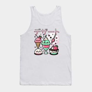 Japanese Kawaii Desserts Ice Cream & Sweets Tank Top